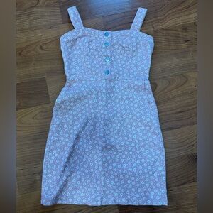 No Boundaries Pink Floral Midi Dress